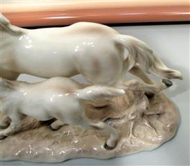 PAIR ECHT ALTMAN PROCELAIN GALLOPING HORSES - ONE PAIR 8